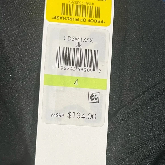 Calvin Klein Black Curved Neck Scuba Midi Sheath Dress - Picture 8 of 8